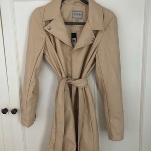 Guess Vegan Leather trench coat size: M